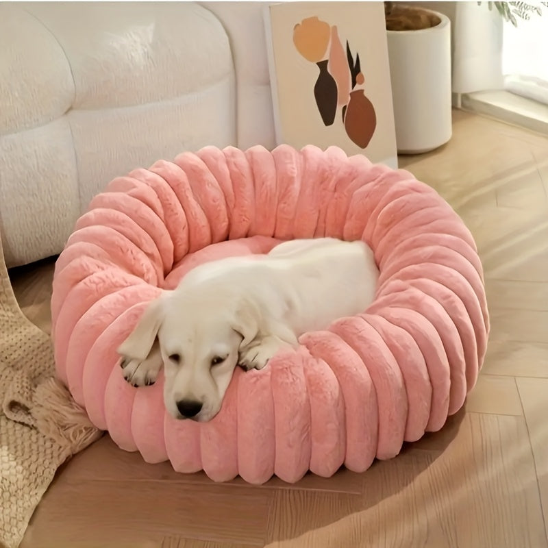Cozy Plush Donut Pet Bed