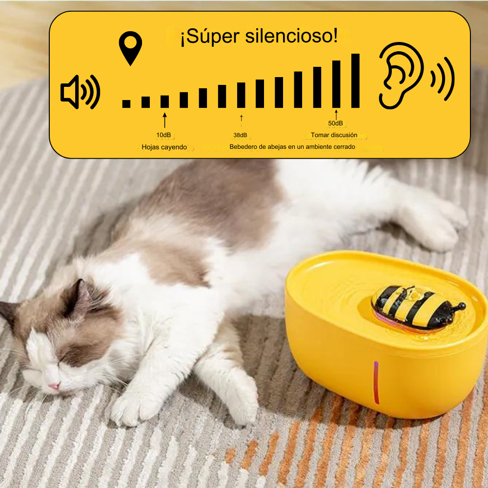 Bebedero Abeja 2L con Filtro para Gatos