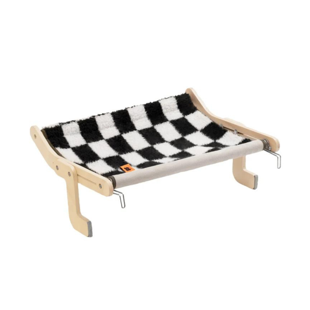 Cama de Madeira Ajustável para Gatos