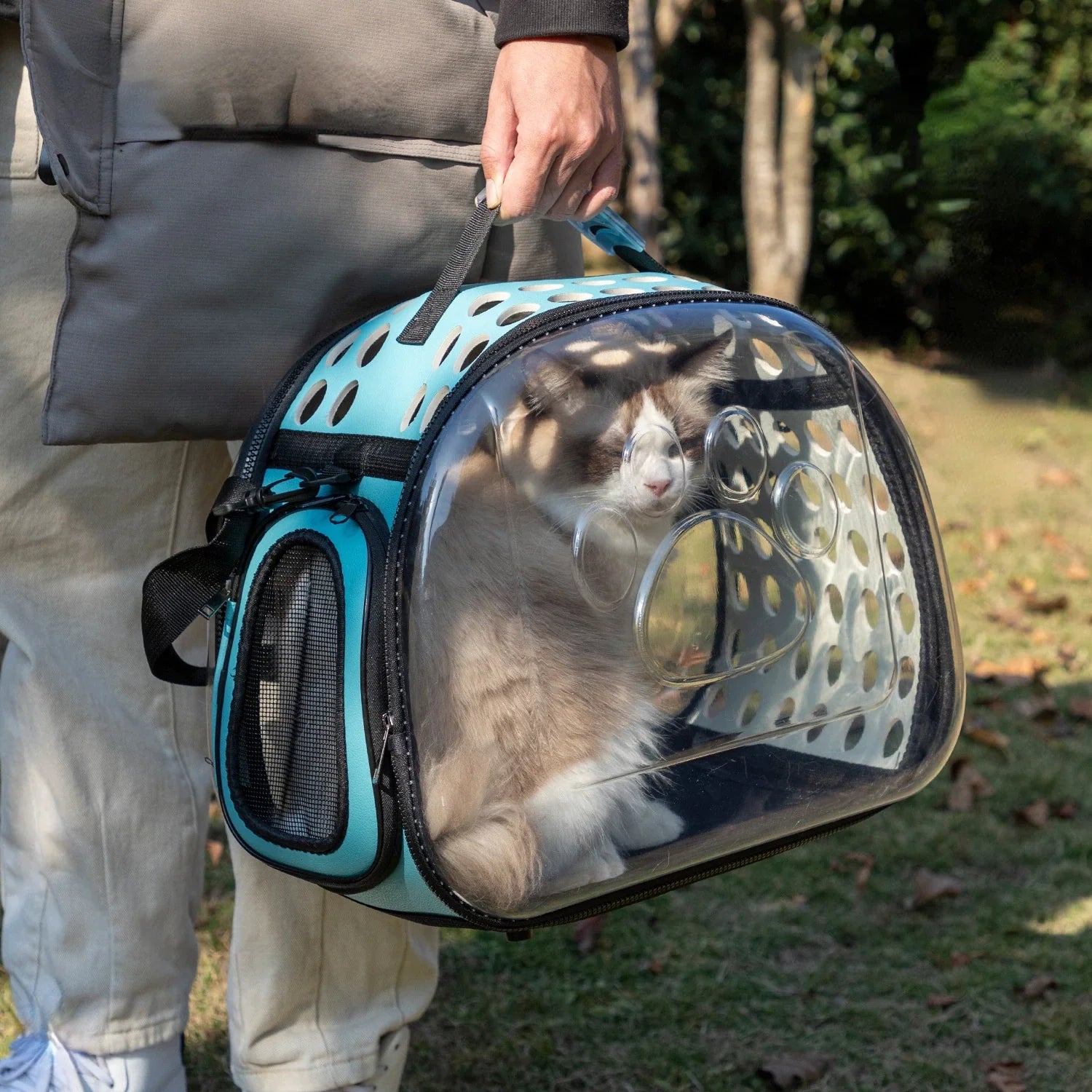 Bolsa de Transporte Transparente G para Mascotas
