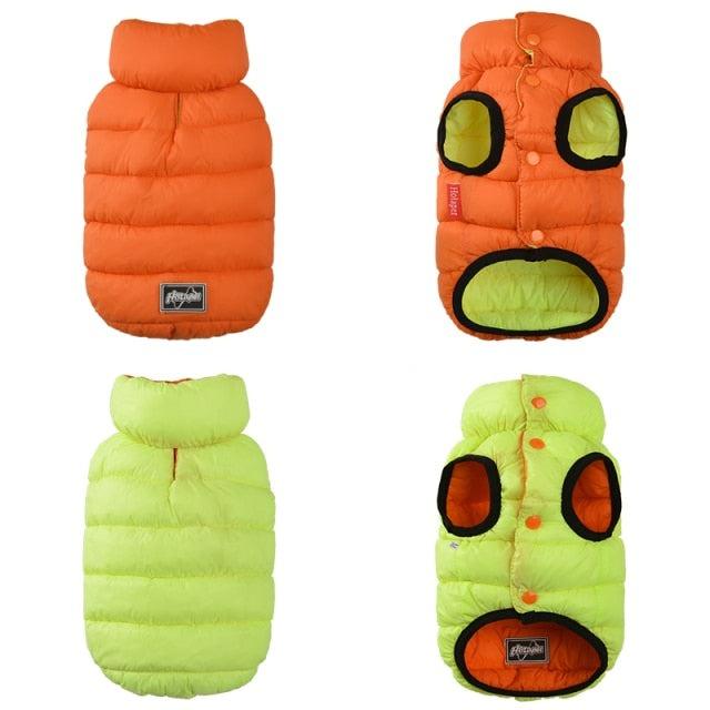 Chaleco reversible para Perros contra el frío - Doble faz e impermeable