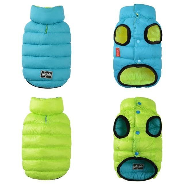 Chaleco reversible para Perros contra el frío - Doble faz e impermeable