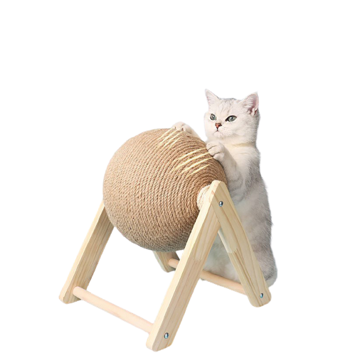 Ball scraper for cats