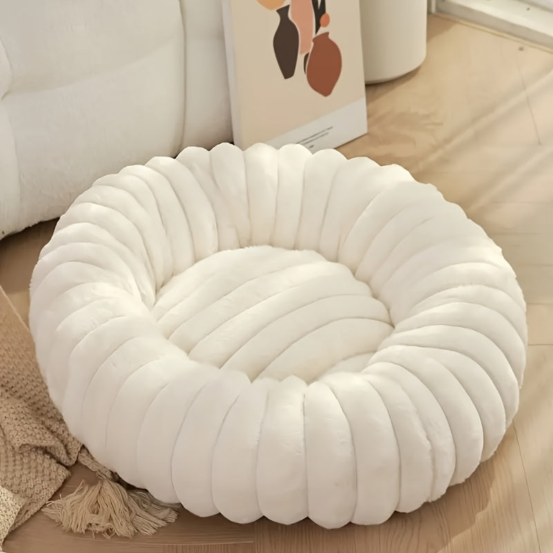 Cozy Plush Donut Pet Bed