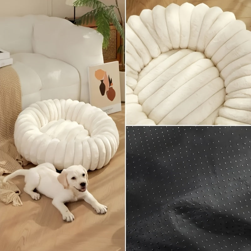 Cozy Plush Donut Pet Bed
