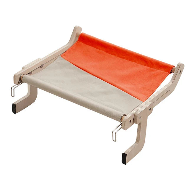 Cama de Madeira Ajustável para Gatos