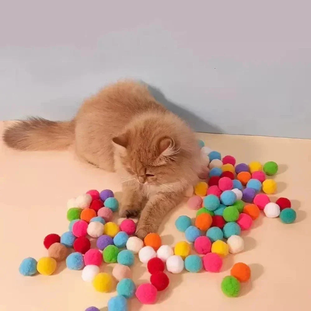 Gun Toy with Plush Balls for Cats