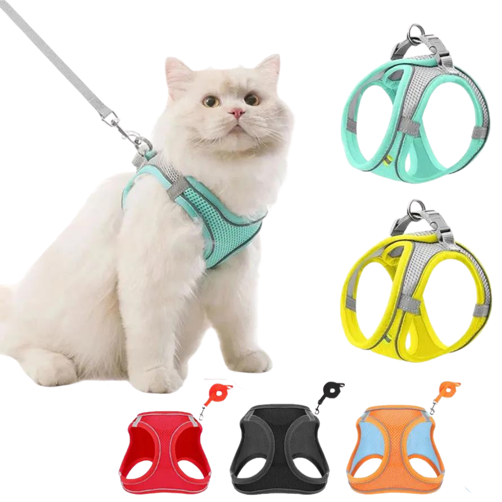 Adjustable Harness with Guide for Pets