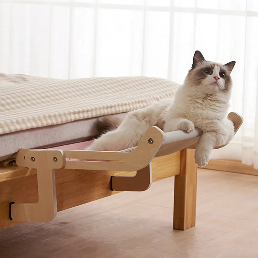 Adjustable Wooden Cat Bed