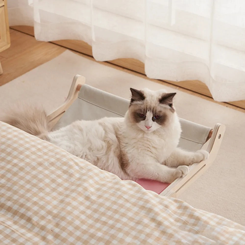 Adjustable Wooden Cat Bed