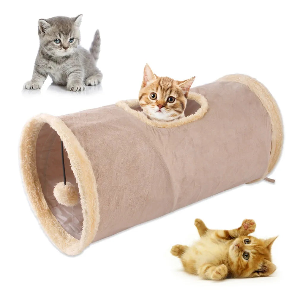 Plush Tunnel for Cats