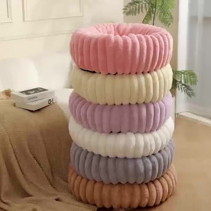 Cozy Plush Donut Pet Bed