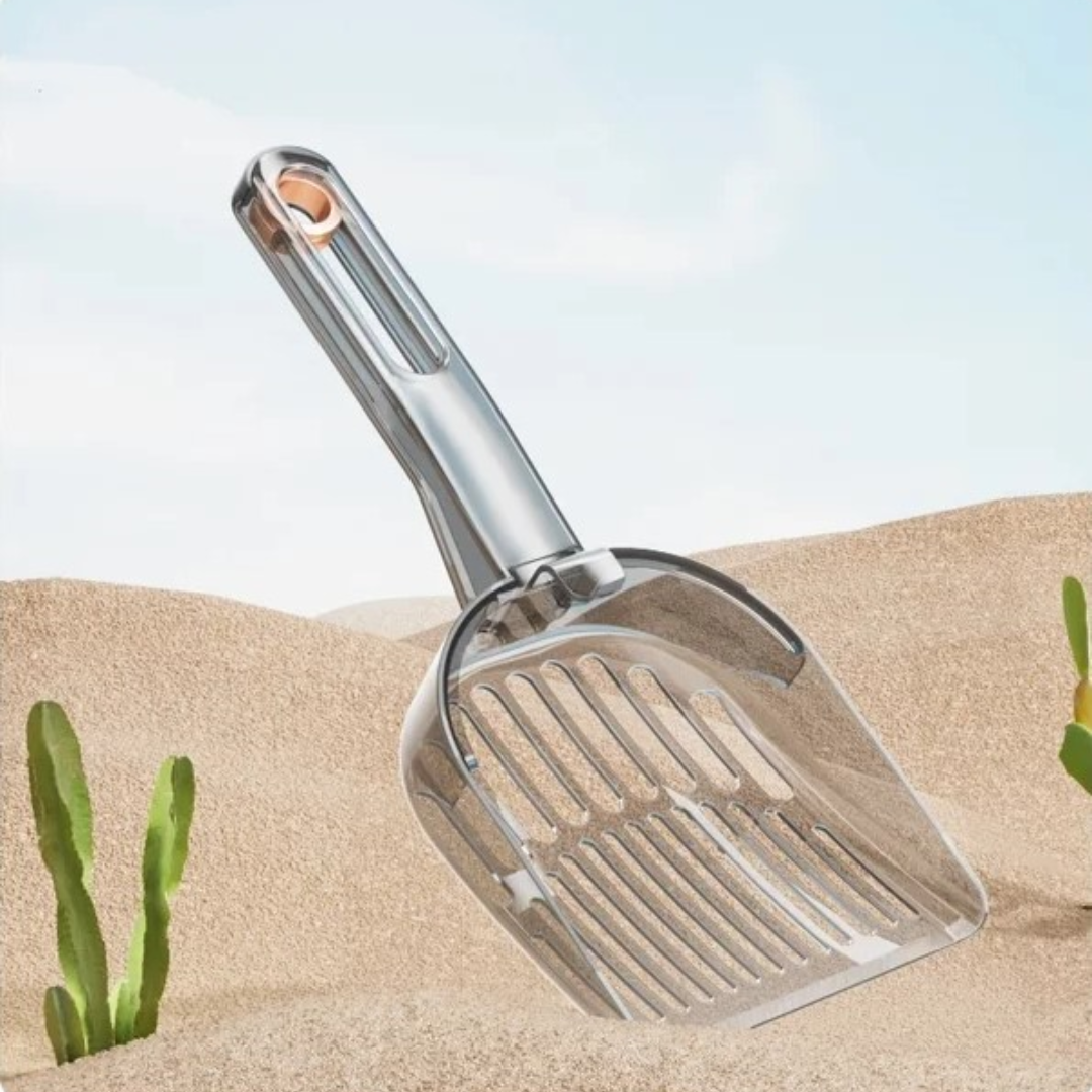 Shovel with Retractable Handle for Cat Litter