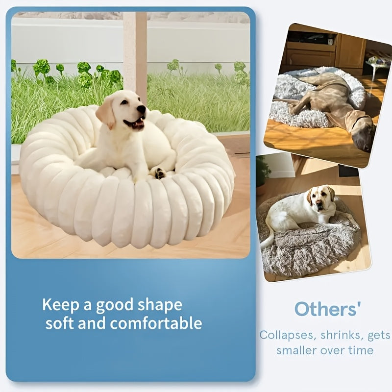 Cozy Plush Donut Pet Bed